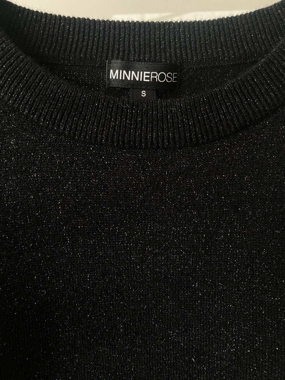 Minnie Rose Black Ruffle-Sleeve Knit Top - Picture 2 of 4